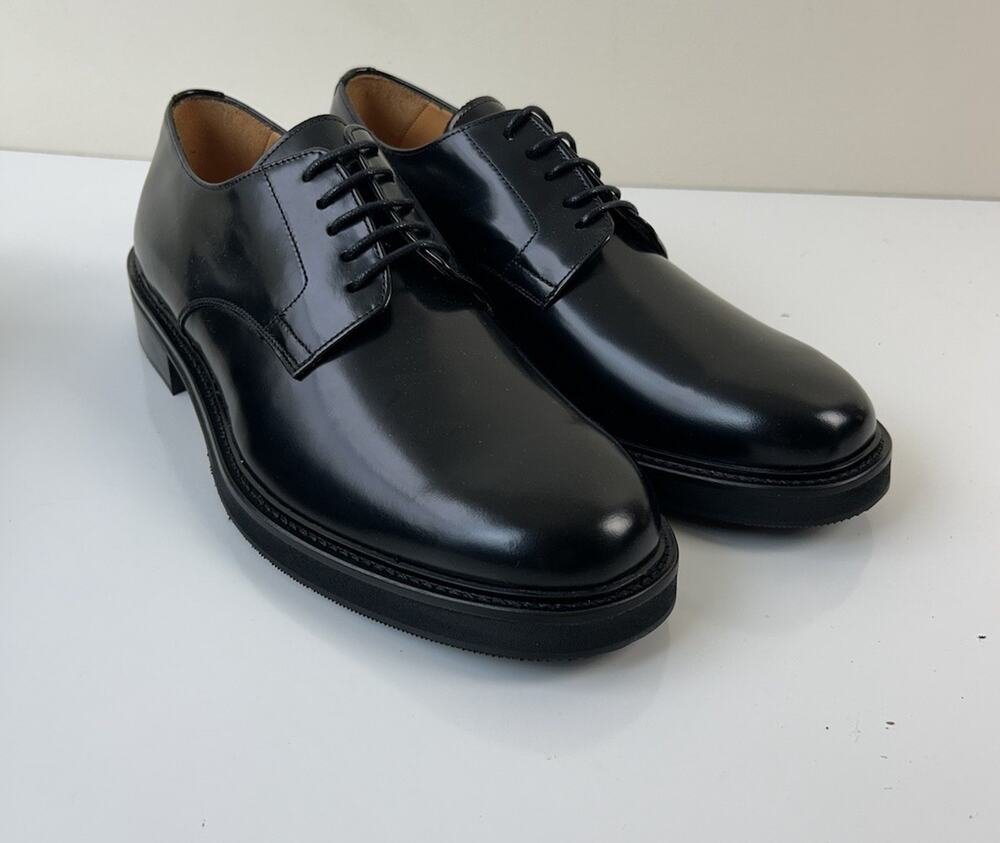 Banana Republic Mens Derby Dress Shoes Sz 11 Leather Made In Portugal Black